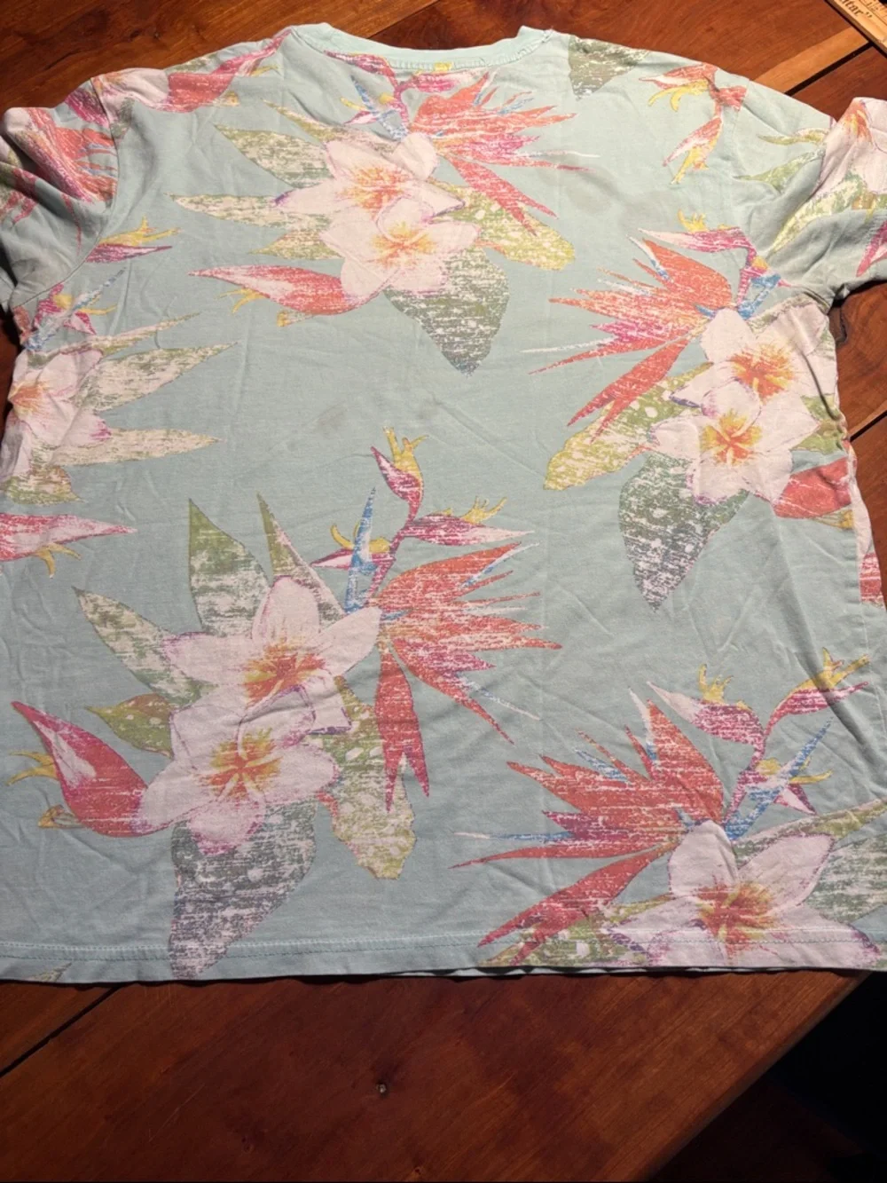 Guess Los Angeles Men's M Floral Tropical Bird of Paradise Print T-Shirt - Picture 8 of 11